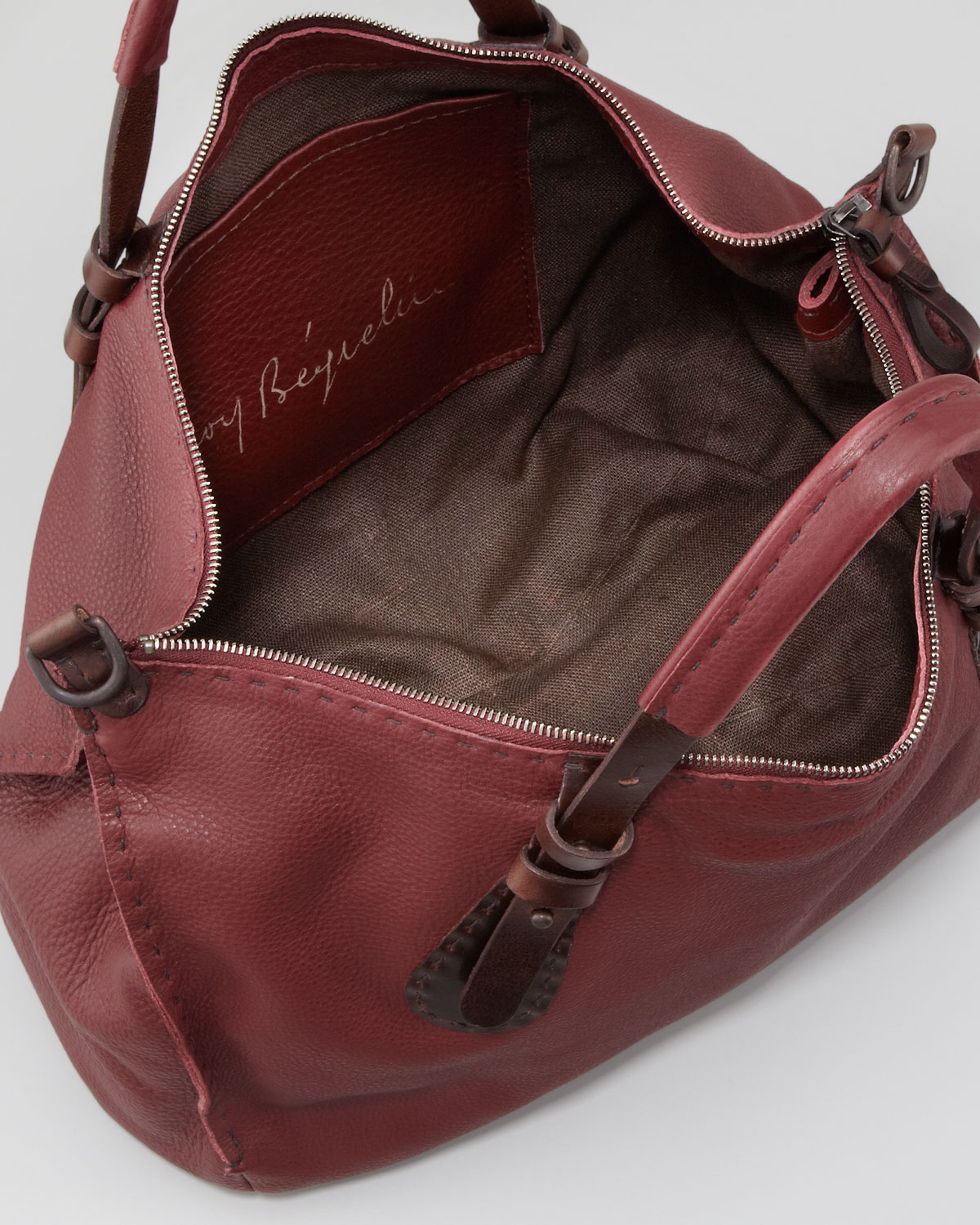 Lyst Henry Beguelin Jane Cervo Satchel Bag Burgundy In Purple Gallery