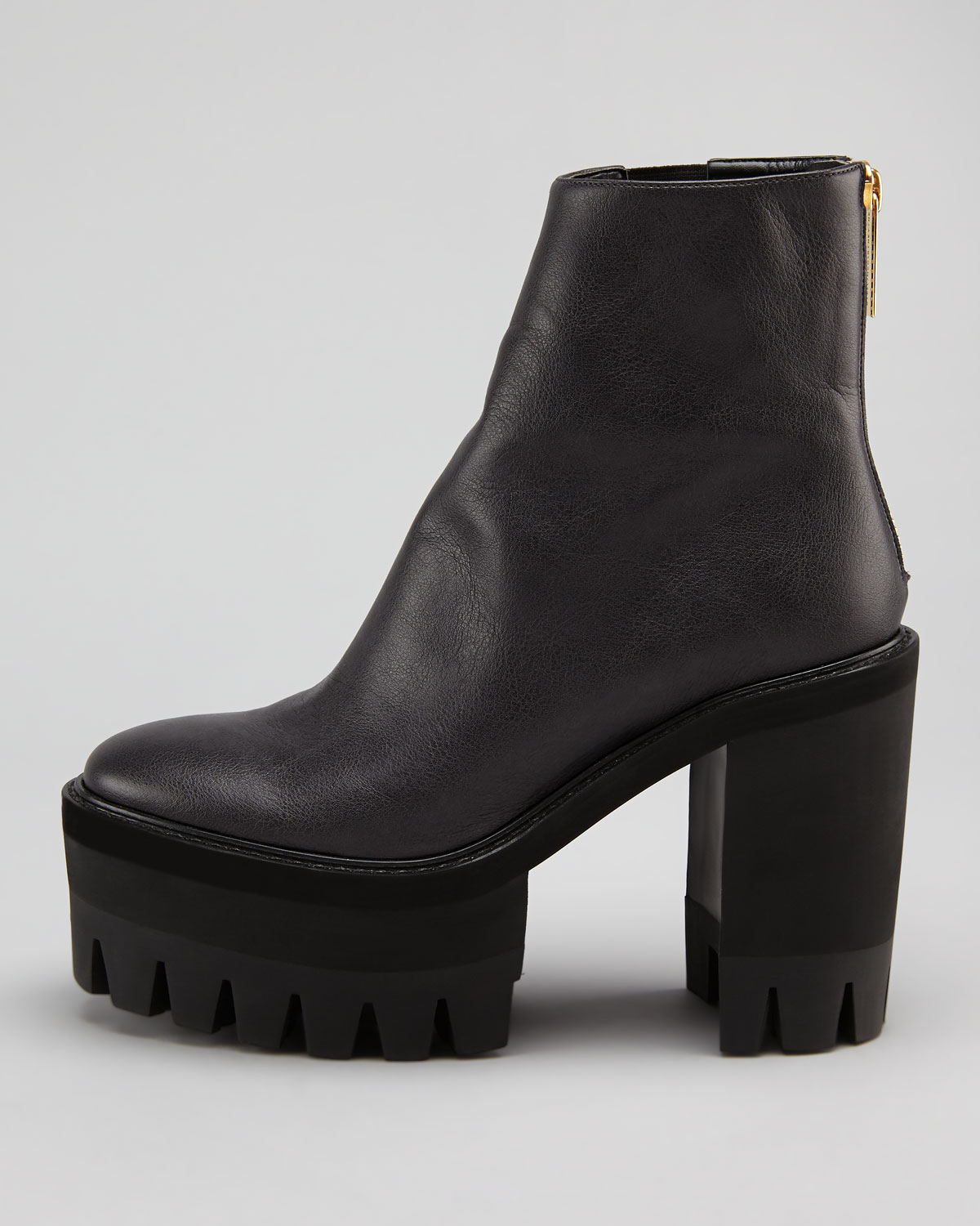 stella mccartney exaggerated block heel platform bootie