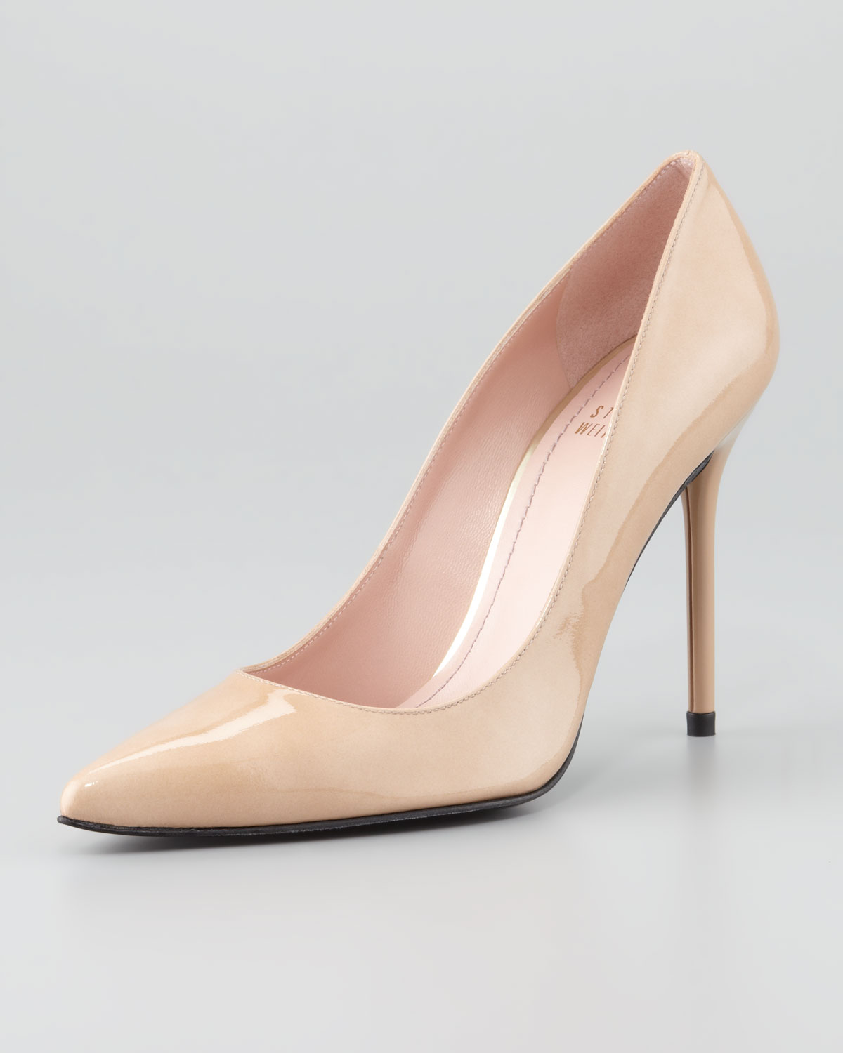 stuart weitzman patent leather pumps