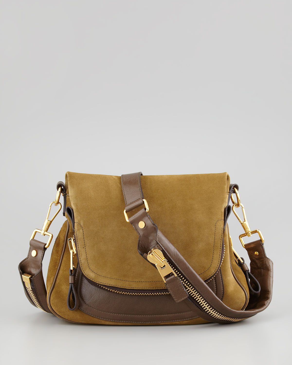 Tom Ford Jennifer Medium Leather Crossbody Bag in Olive (Brown) Lyst