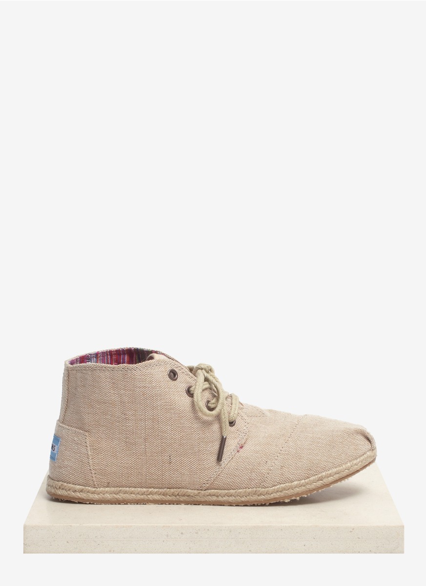TOMS Burlap Desert Lace-up Shoes in Natural | Lyst