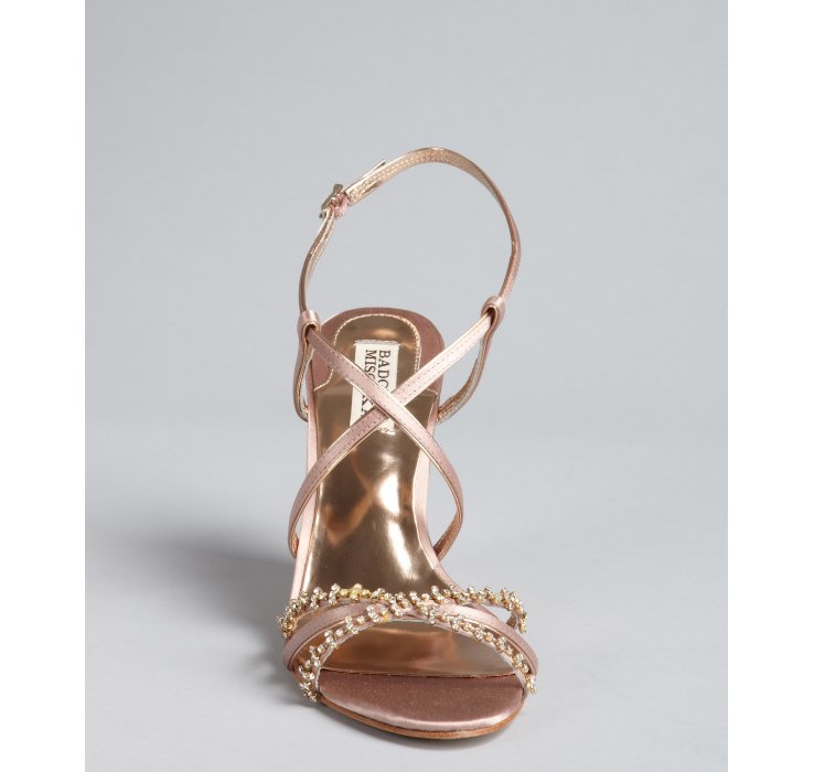 badgley mischka jeweled sandals