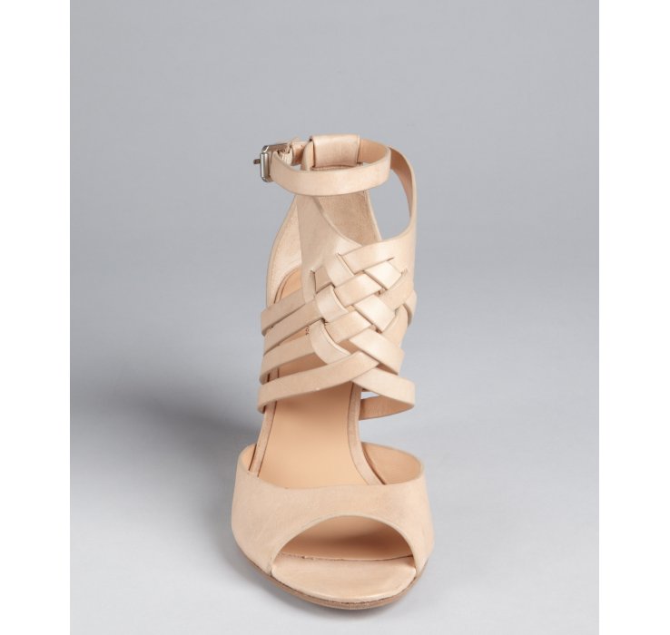 stacked heel sandals