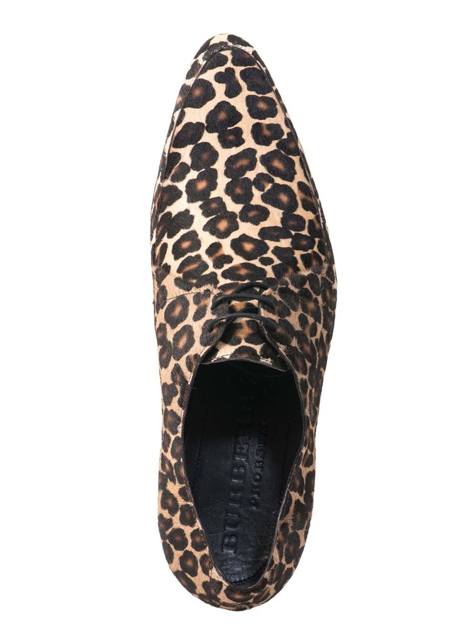 Burberry Prorsum Leopard Pony Hair Lace Up Shoes for Men