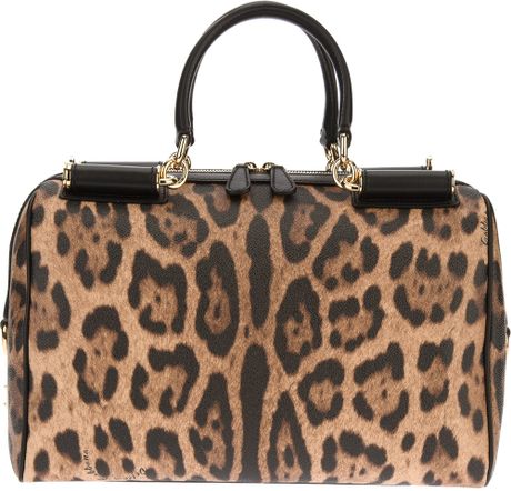 Dolce & Gabbana Boston Leopard Print Bag in Brown (leopard) | Lyst