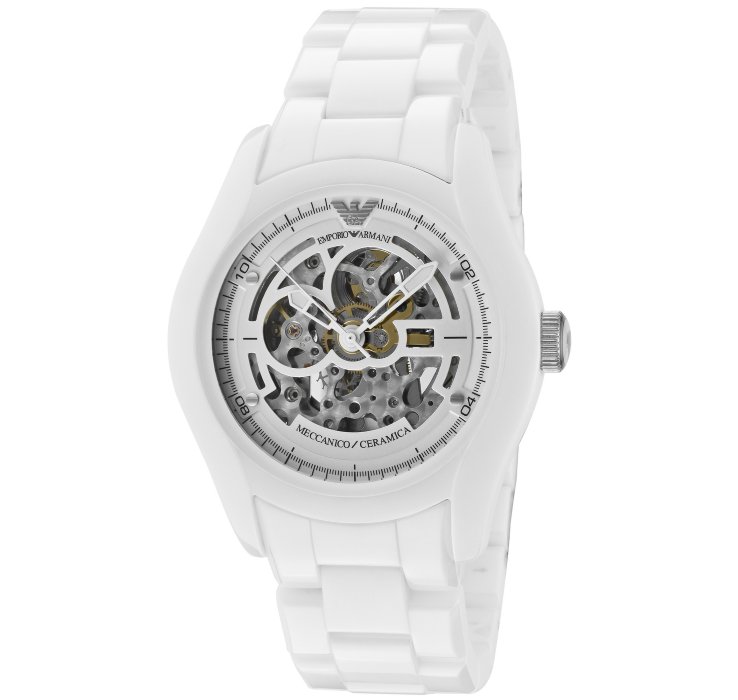 emporio armani white ceramic watch