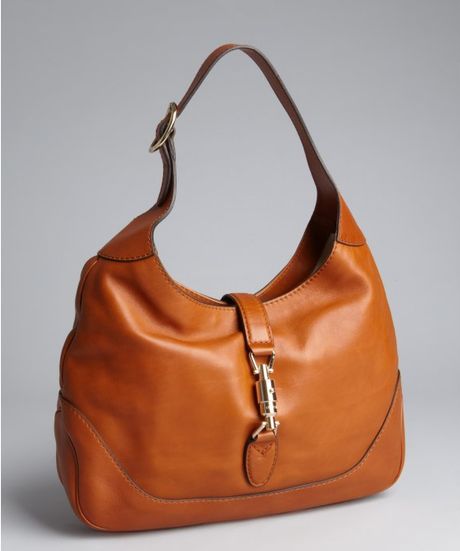 Gucci Cognac Leather Jackie Shoulder Bag in Brown (cognac) | Lyst