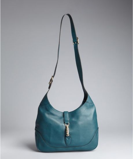Gucci Teal Leather Jackie Shoulder Bag in Blue (teal) | Lyst