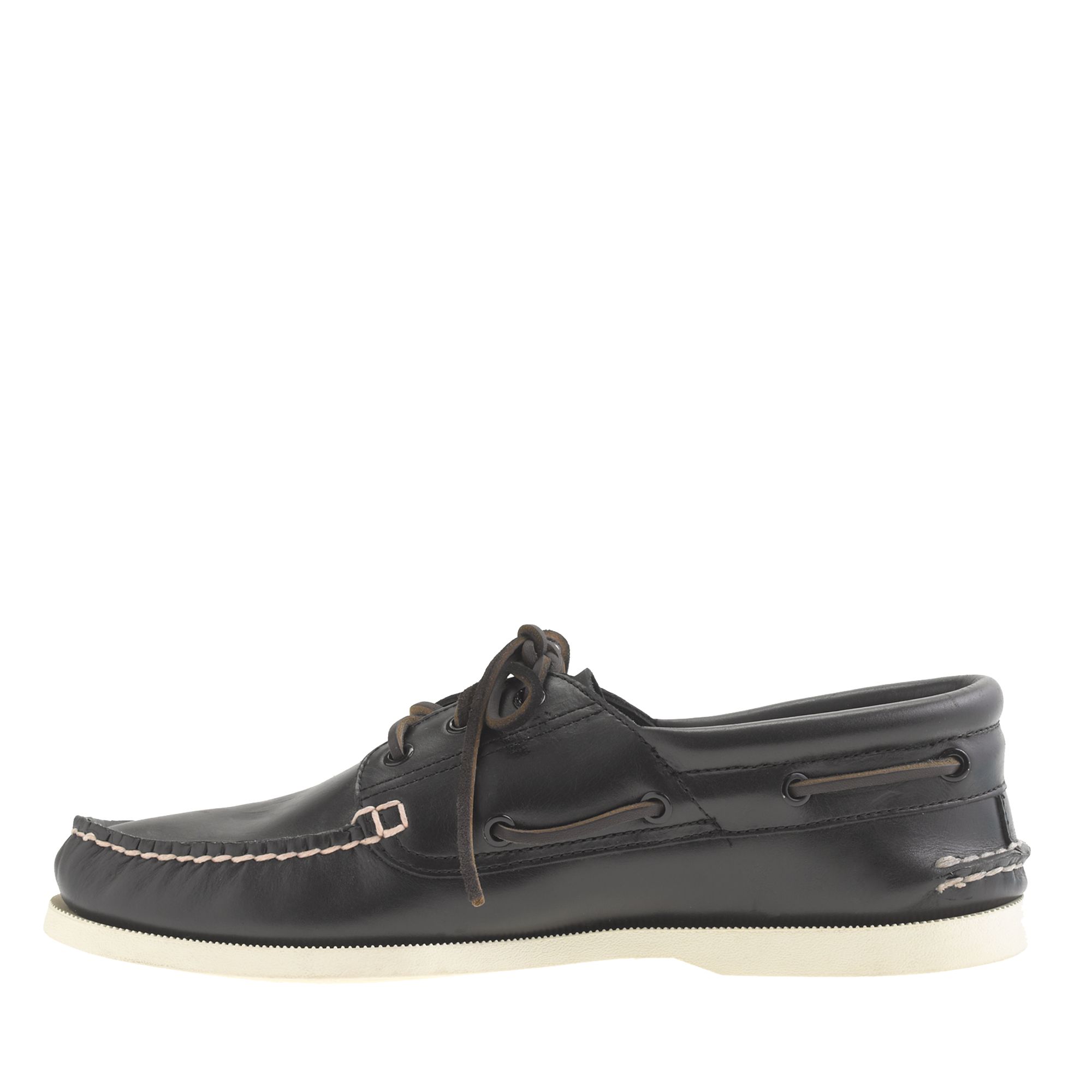 J.Crew Leather Sperry Top-sider Authentic Original 3-eye Boat Shoes in Black for Men - Lyst