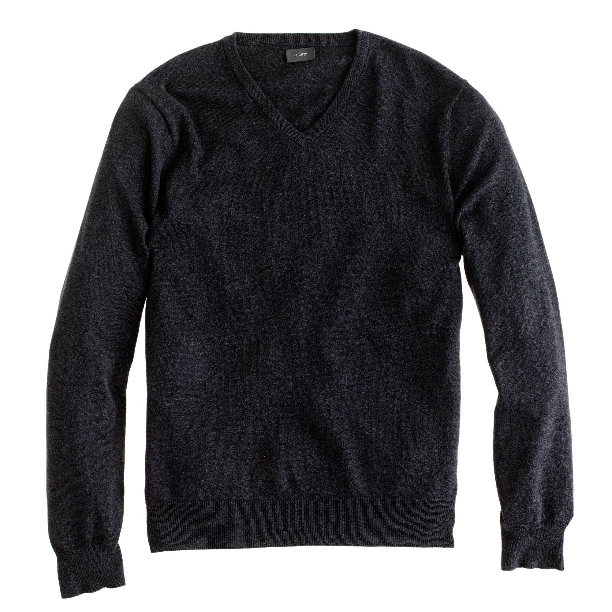 j crew slim cotton v neck sweater in black for j crew slim cotton v neck sweater in black for