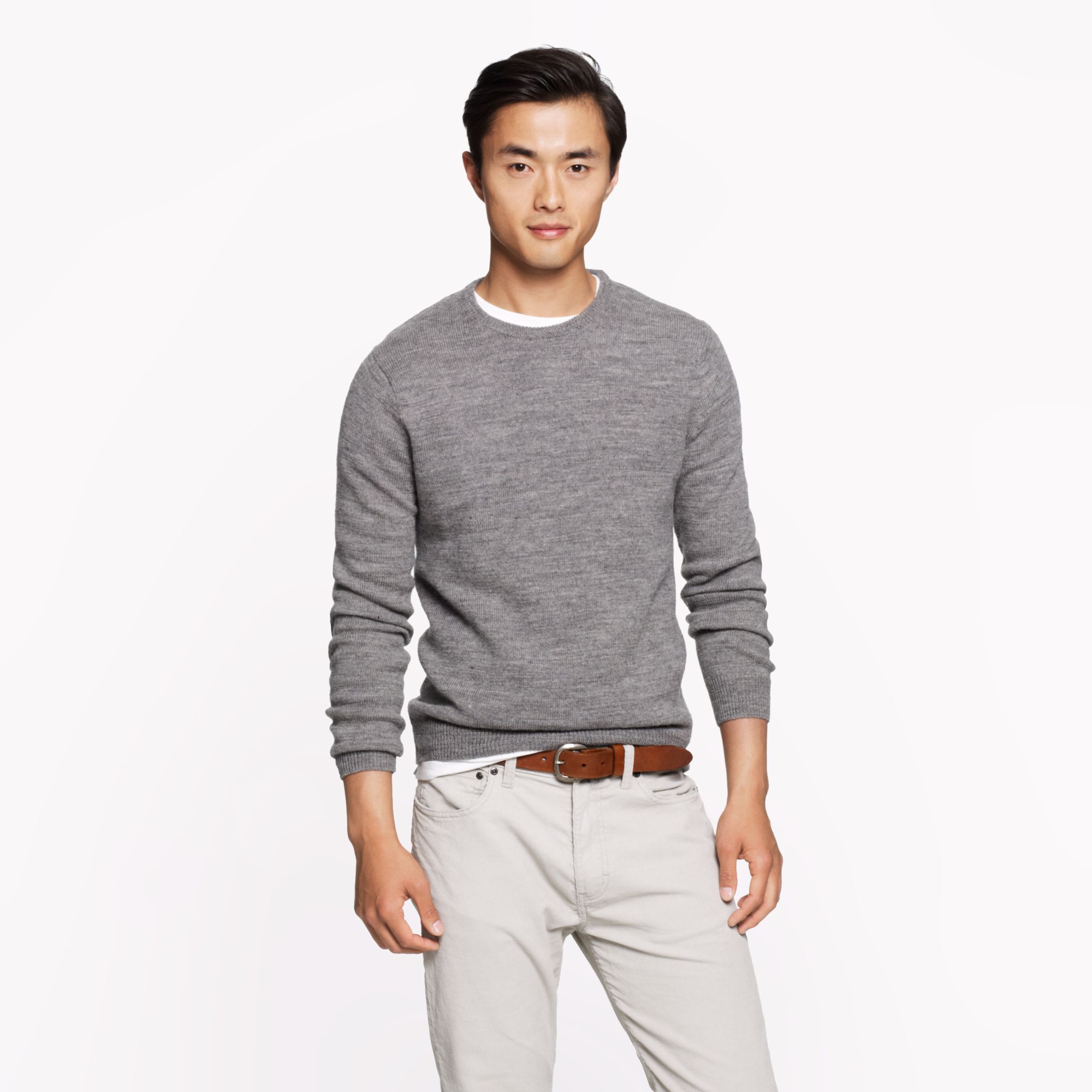 J.crew Rustic Merino Elbowpatch Sweater in Gray for Men (hthr graphite