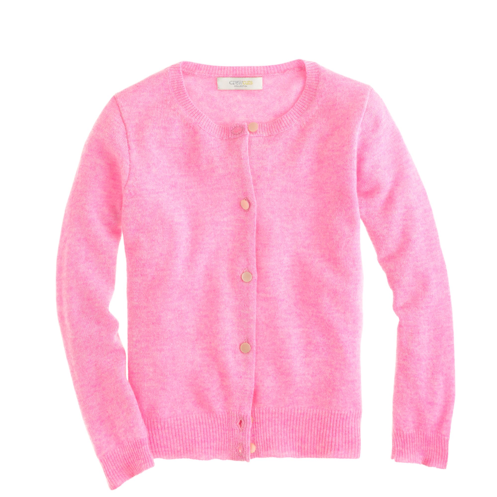 J.crew Girls Collection Cashmere Cardigan in Pink (hthr neon pink) | Lyst