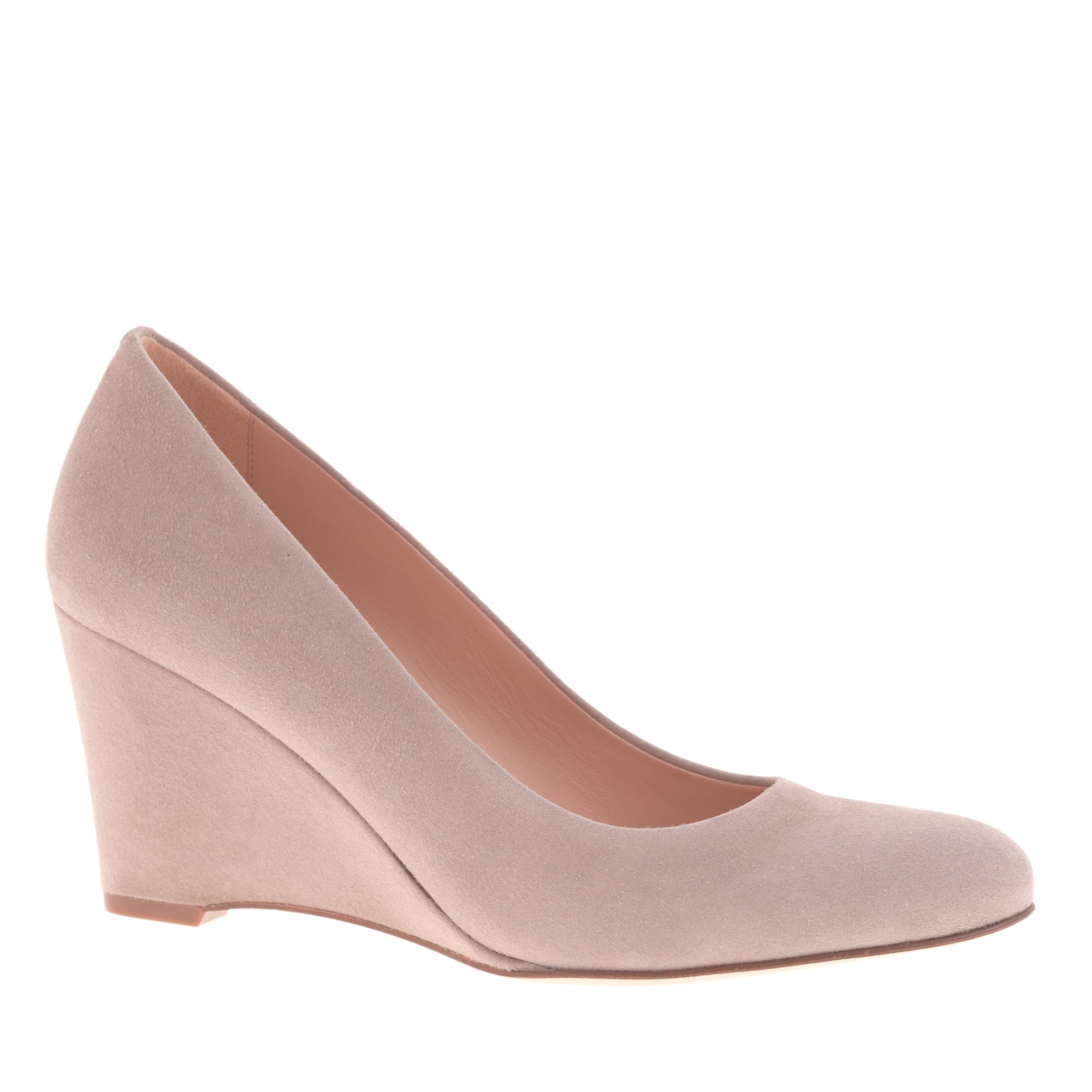 J.crew Martina Suede Wedges in Pink (pale thistle) | Lyst