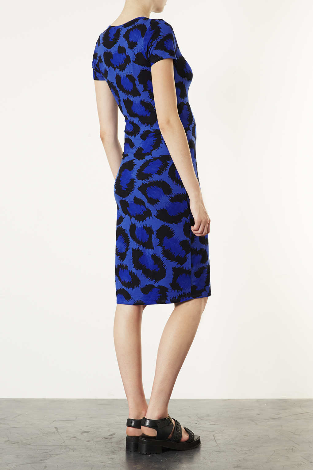 Leopard print bodycon dress topshop
