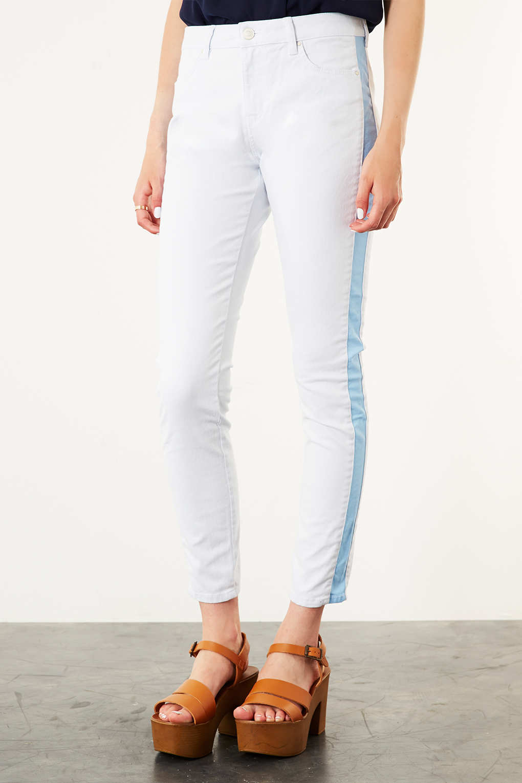 blue stripe jeans