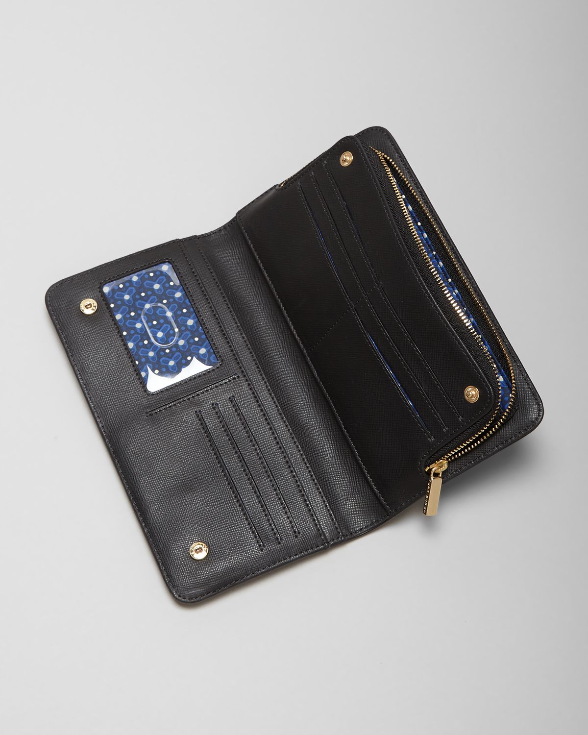 Tory Burch Wallet Robinson Hidden Zip Continental in Black Lyst