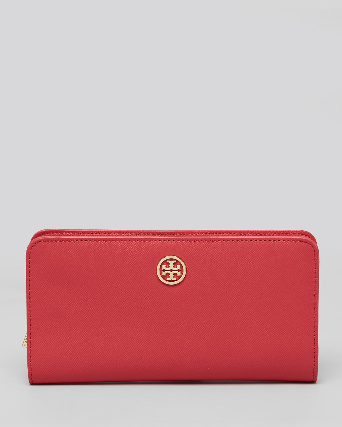 Lyst Tory Burch Wallet Robinson Hidden Zip Continental in Red