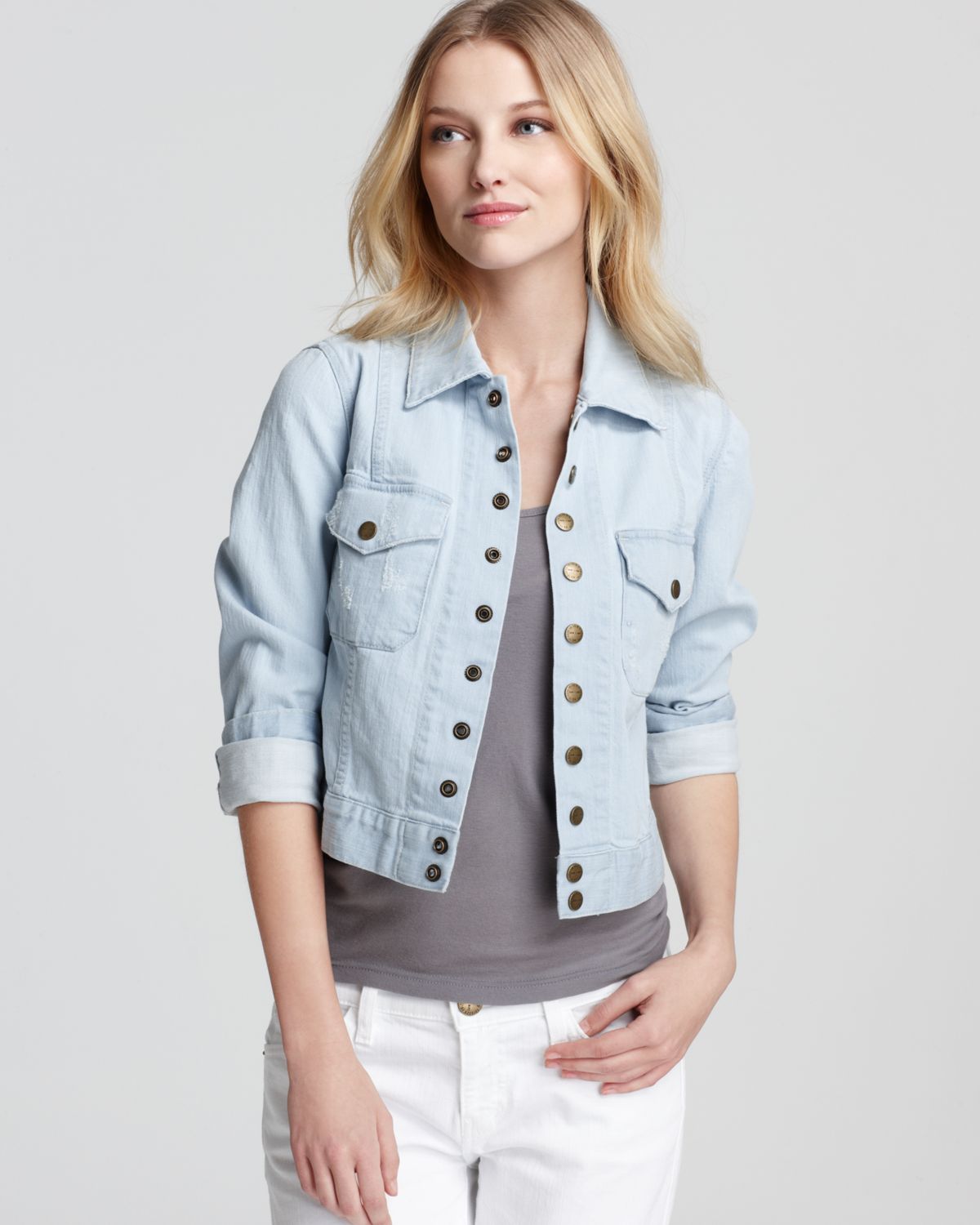 current elliott white denim jacket