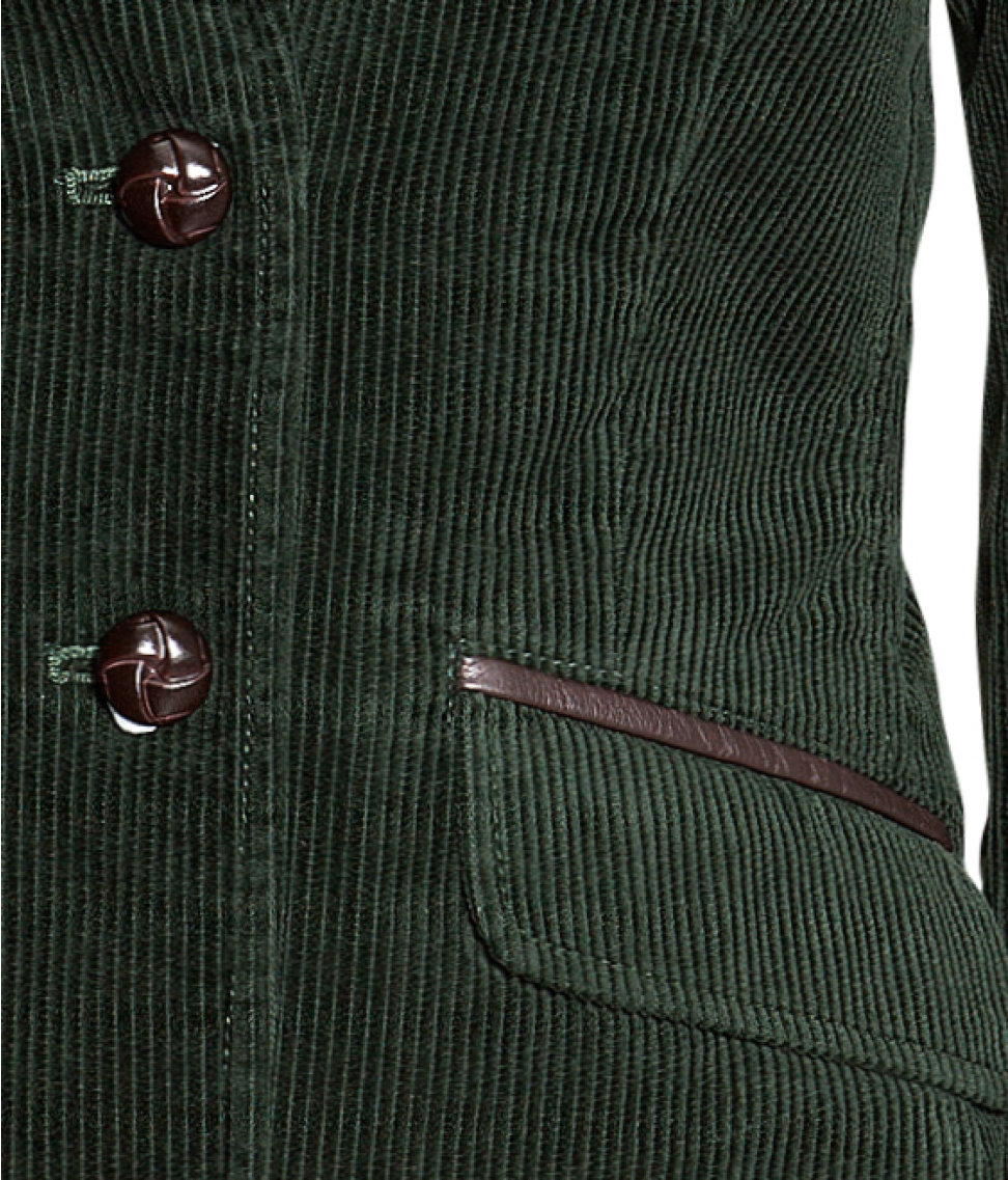 H&M Corduroy Jacket in Green | Lyst