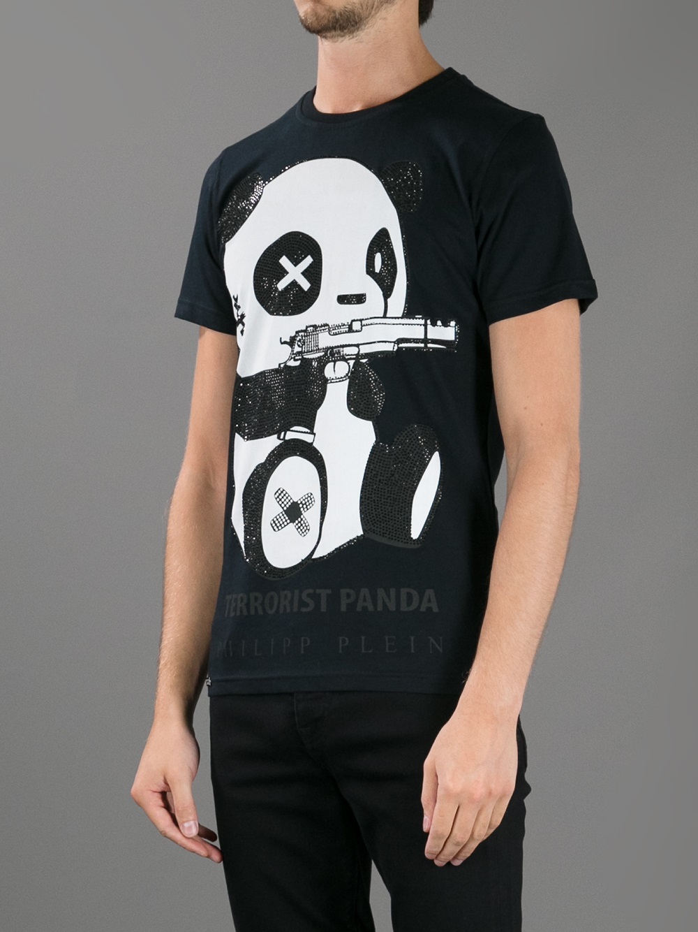 Philipp Plein Terrorist Panda Tshirt in Black for Men | Lyst