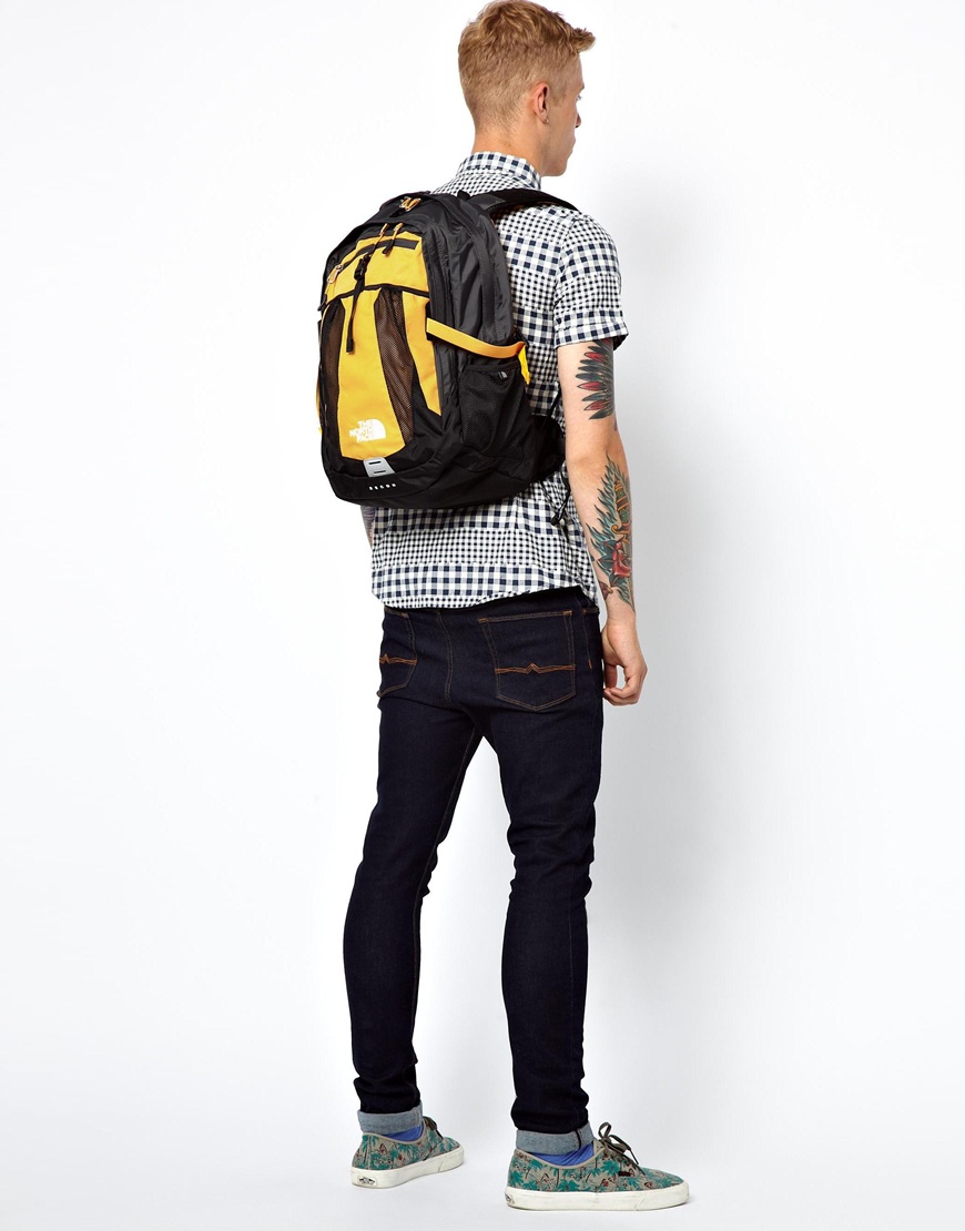 The North Face Recon Backpack in Yellow (Black) for Men - Lyst