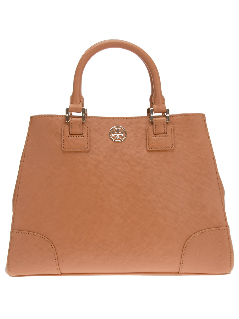 Tory Burch Robinson Triangle Tote in Brown - Lyst