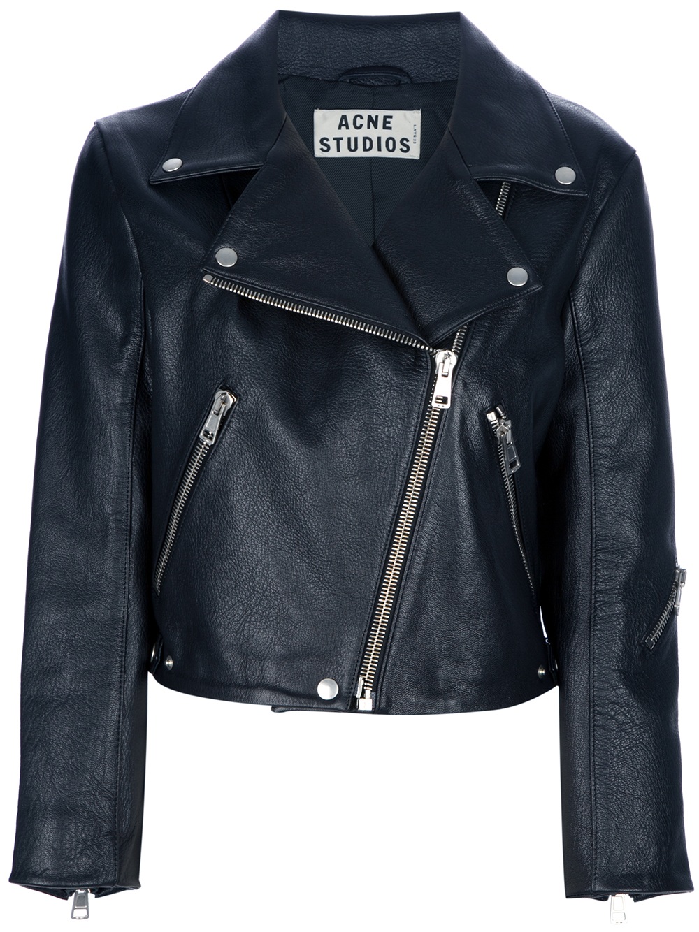 Feasibility Ansigt opad Udstyr Acne Studios Rita Leather Jacket in Black | Lyst