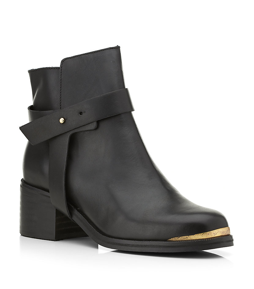 Carvela Kurt Geiger Swap Ankle Boot in Black (gold) | Lyst