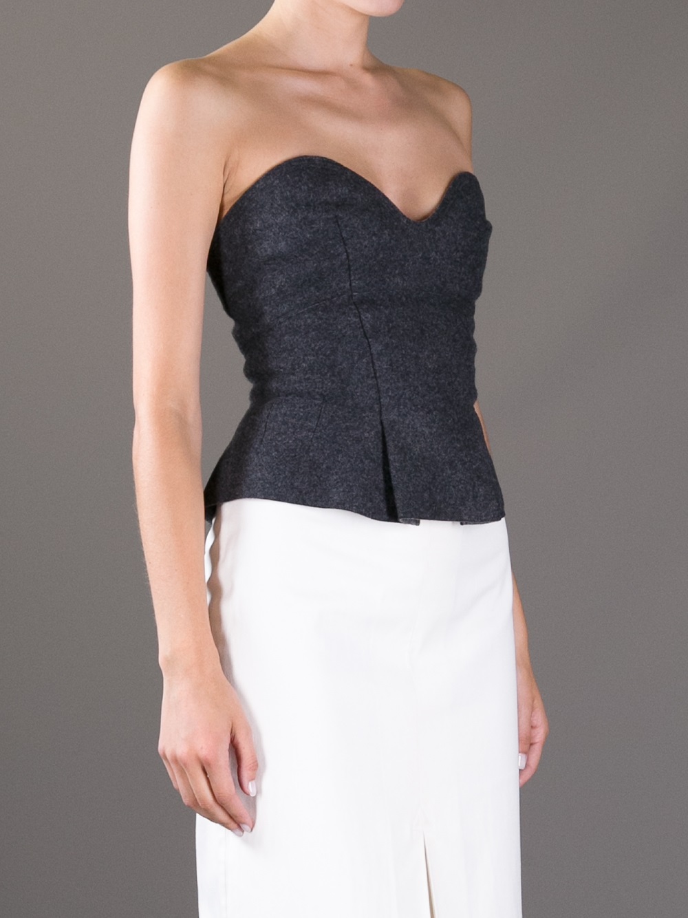 grey bustier top