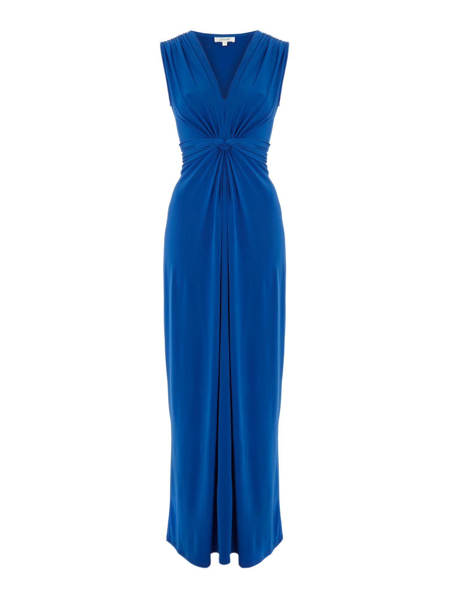 Linea Knot Front Maxi Dress in Blue (Cobalt) | Lyst