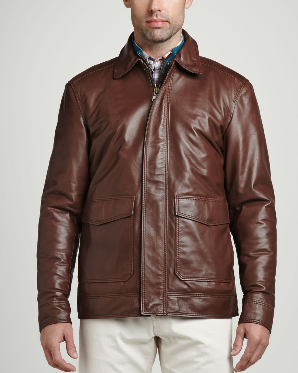 Men S Peter Millar Leather Jackets From 357 Lyst Peter Millar Maverick Leather Er Jacket Chocolate Lyst