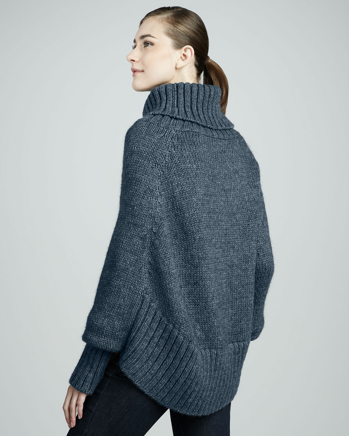 Lyst - Portolano Poncho with Sleeves in Blue