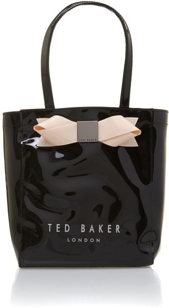 Ted Baker Bowcon Small Black Tote Bag in Black | Lyst