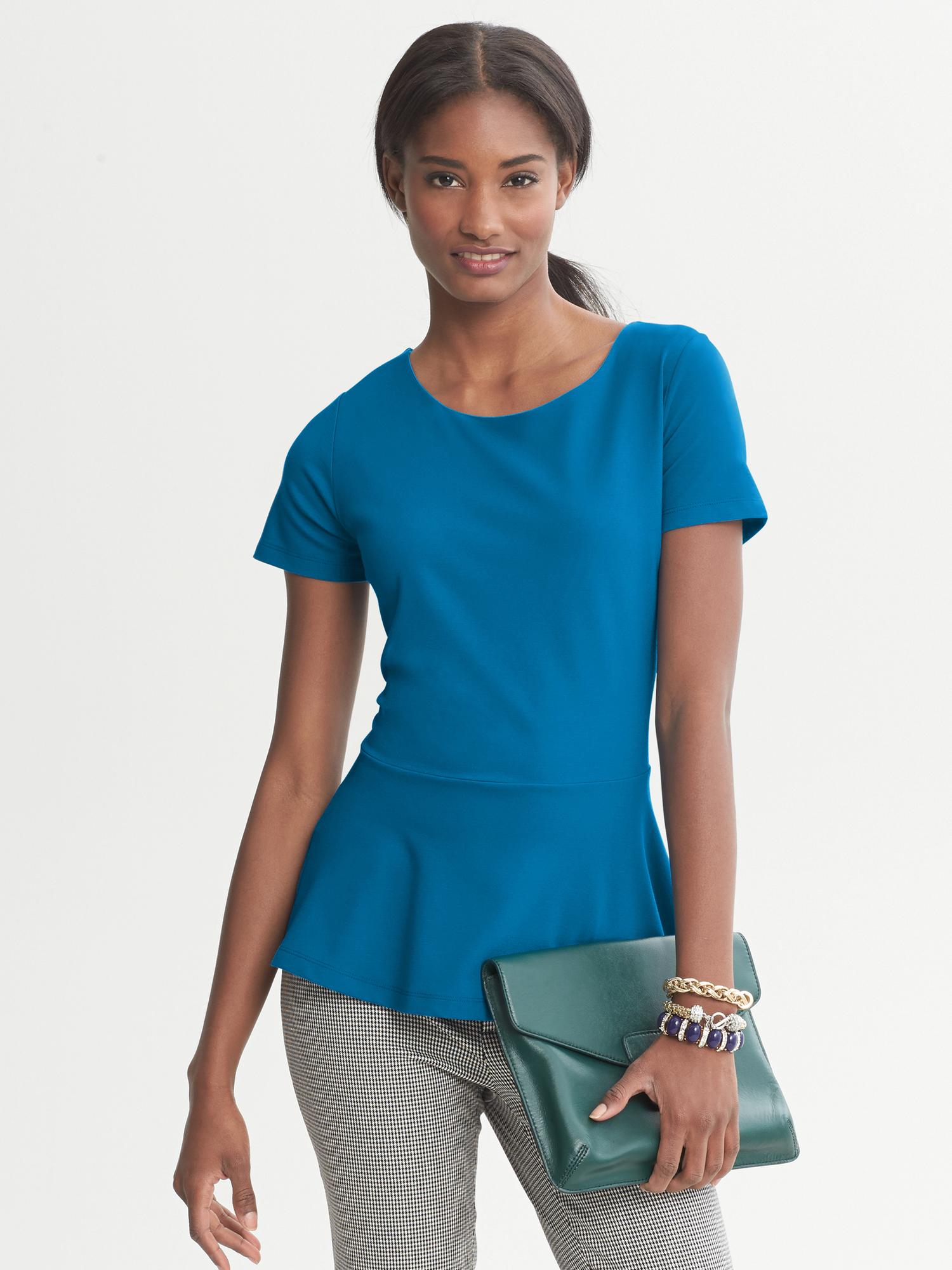 teal peplum top