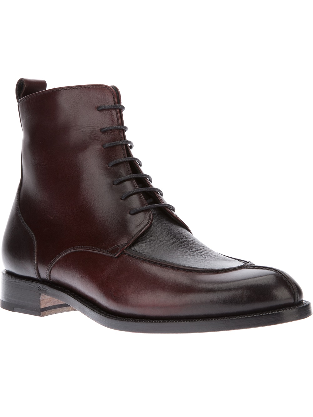 Lyst - Bruno Magli Laceup Ankle Boot in Brown for Men