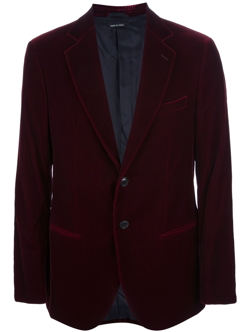 Lyst - Giorgio Armani Two Button Velvet Blazer in Red for Men