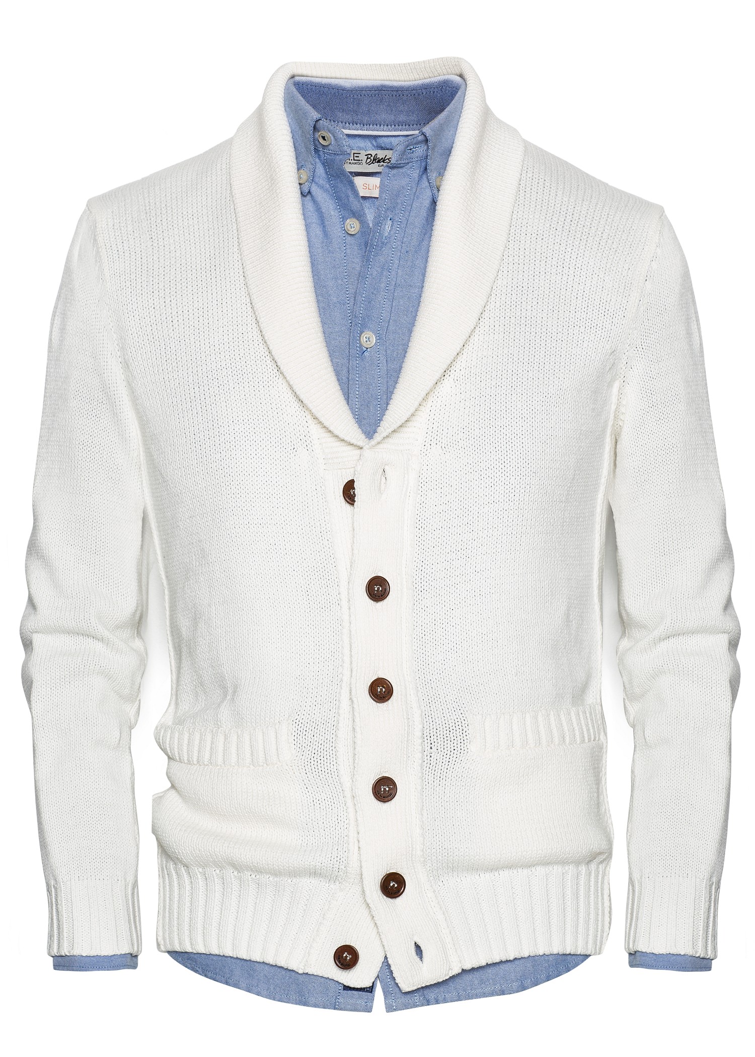 white collar cardigan