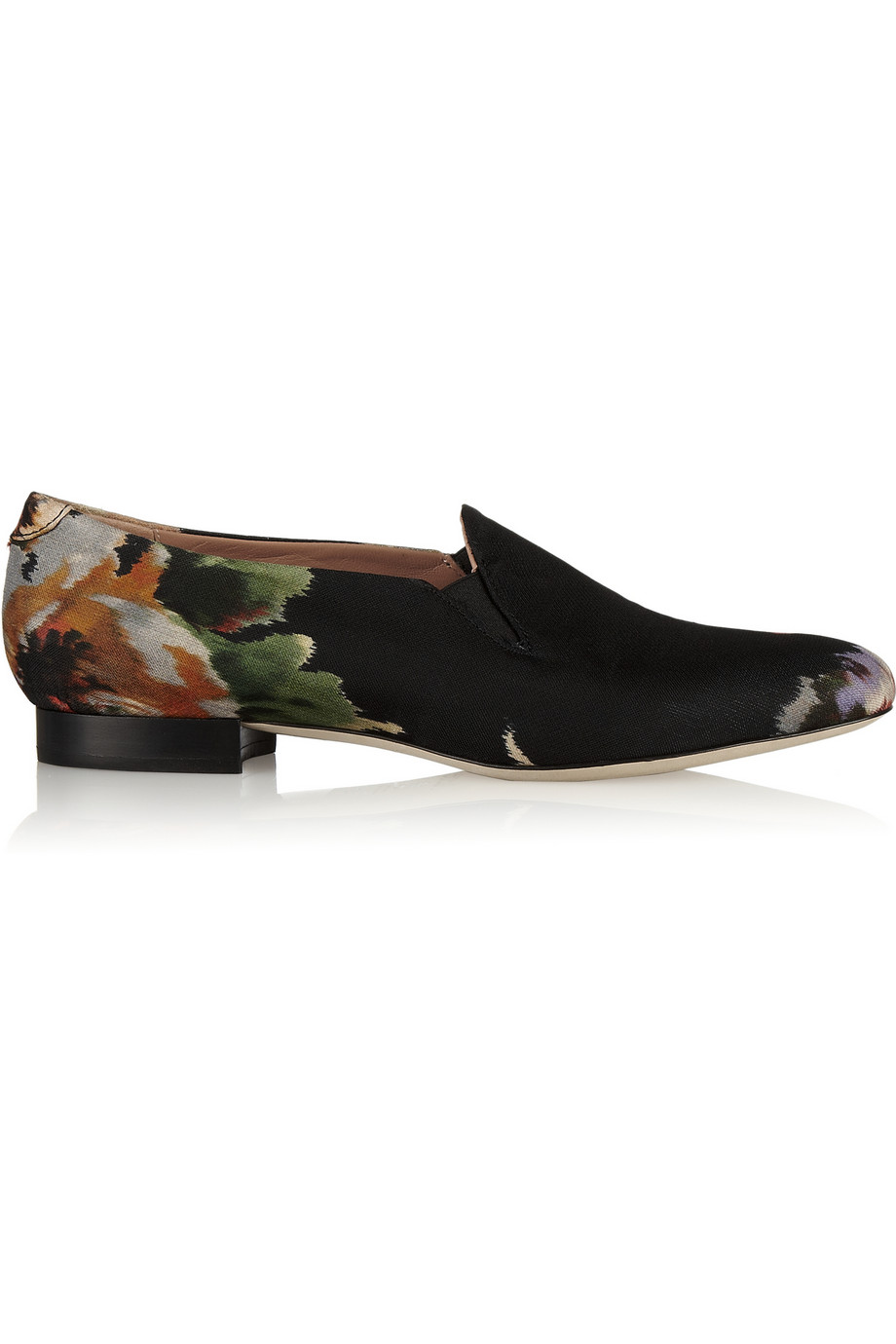 Acne Studios Noa Floral print Canvas Loafers in Black Lyst