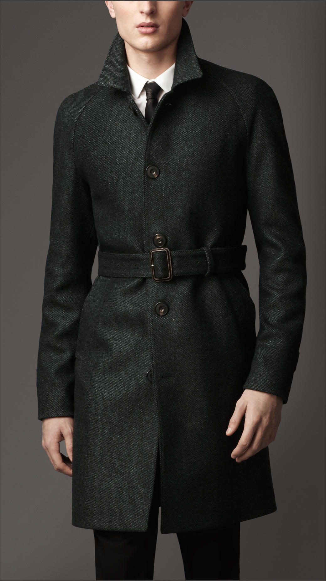 burberry coat green