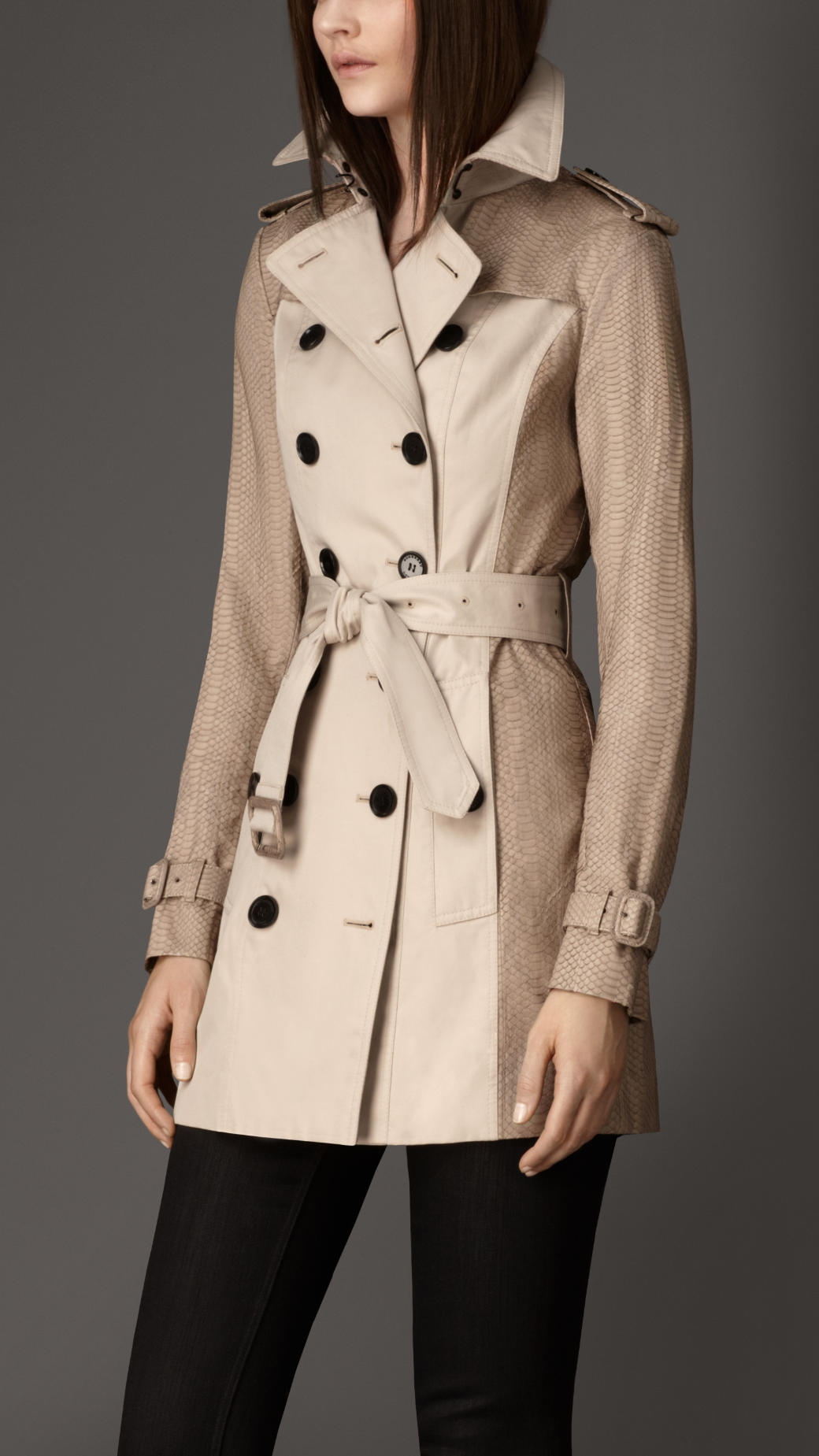 burberry slim fit trench coat