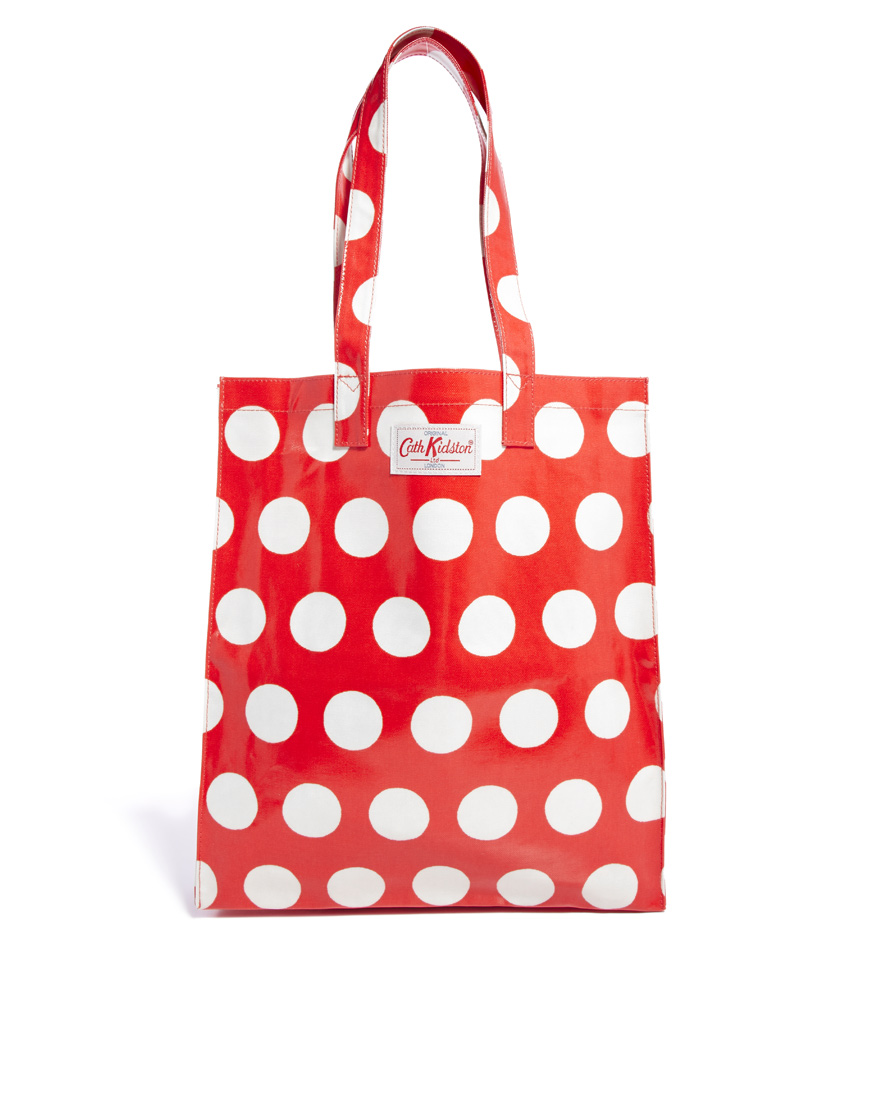 Lyst Cath kidston Big Spot Oilcloth Book Bag in Red