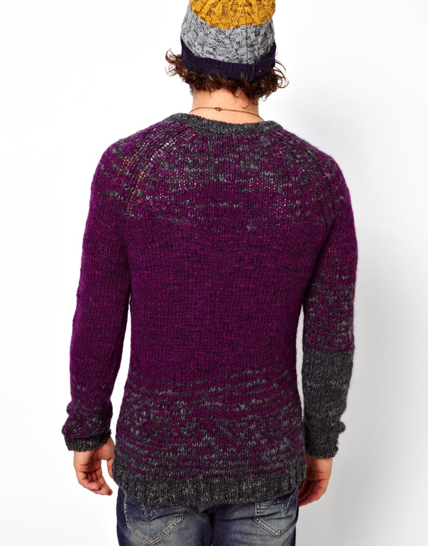 Lyst - G-star raw Diesel Sweater Crew Knit Kcolamba in Purple for Men