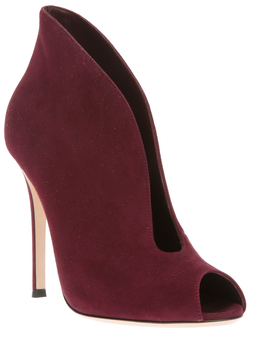 Lyst Gianvito Rossi Front Slit Pump in Brown
