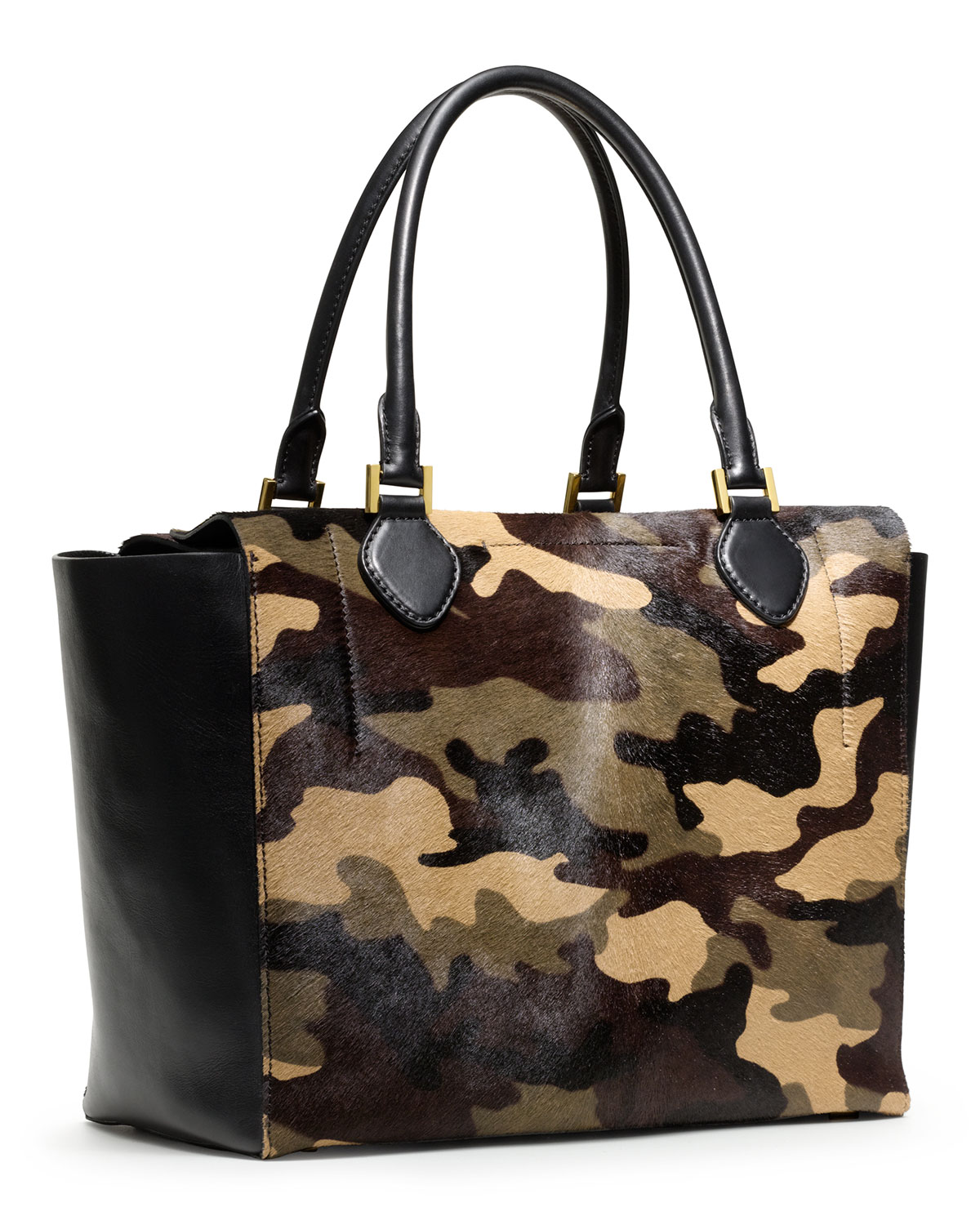 Michael Kors Large Miranda Camouflage Calfhair Tote in Olive (Green) - Lyst