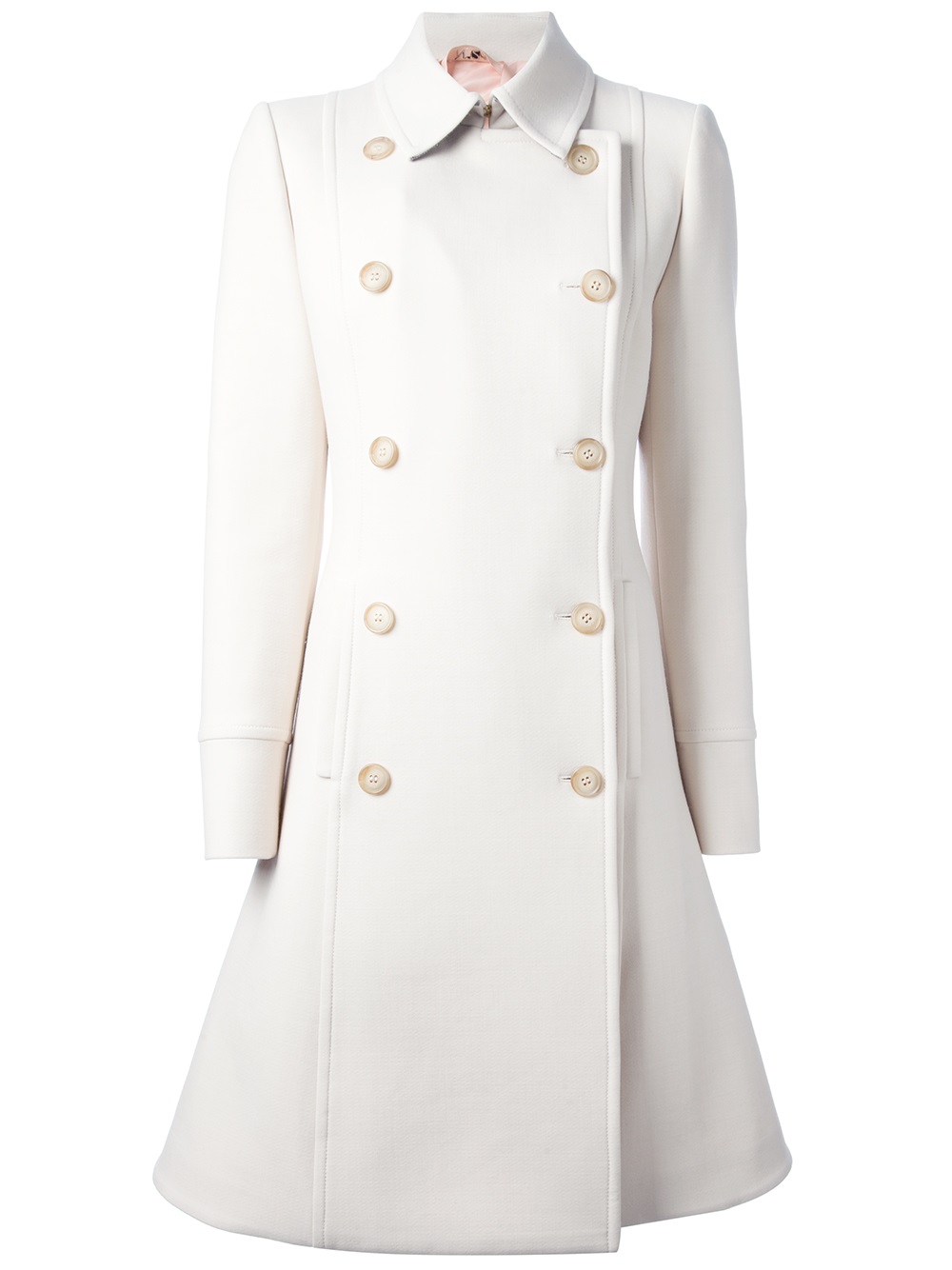 Lyst N°21 Flared Hem Trench Coat in White