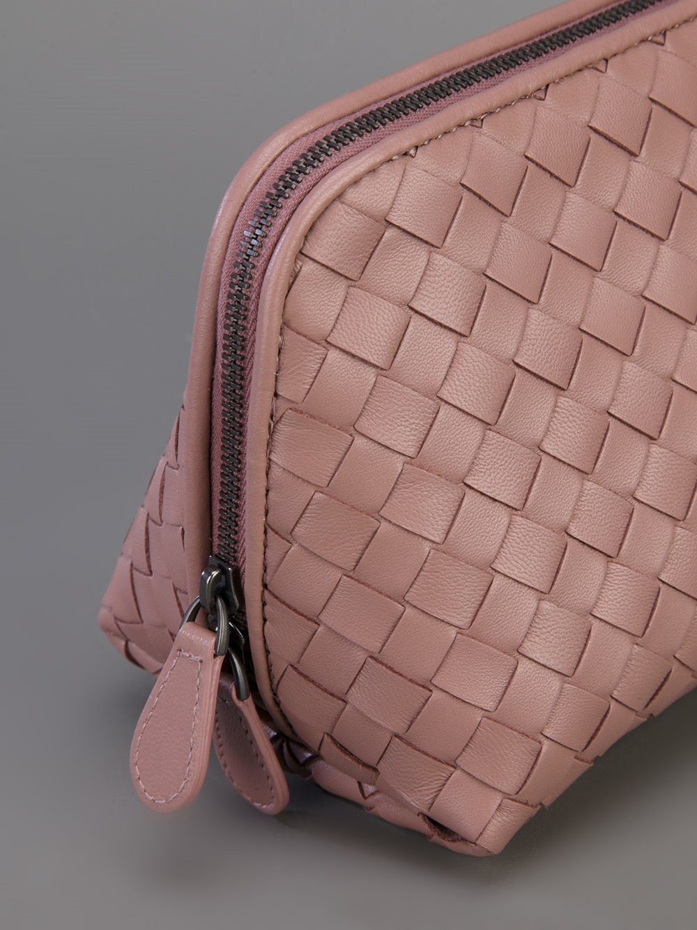 Bottega Veneta Woven Makeup Bag in Pink & Purple (Pink) - Lyst