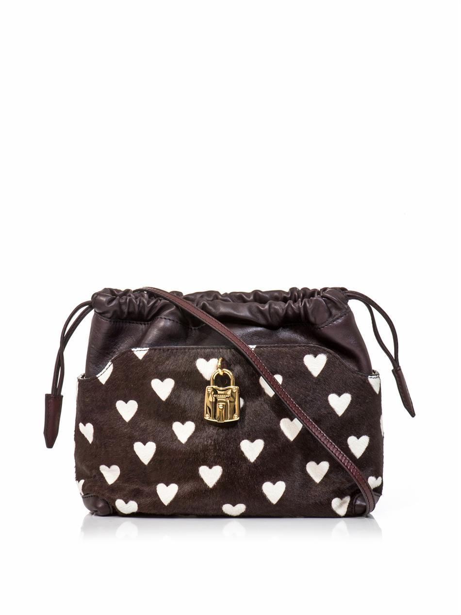 Burberry Prorsum Little Crush Heart Calf Hair Bag in Brown Lyst