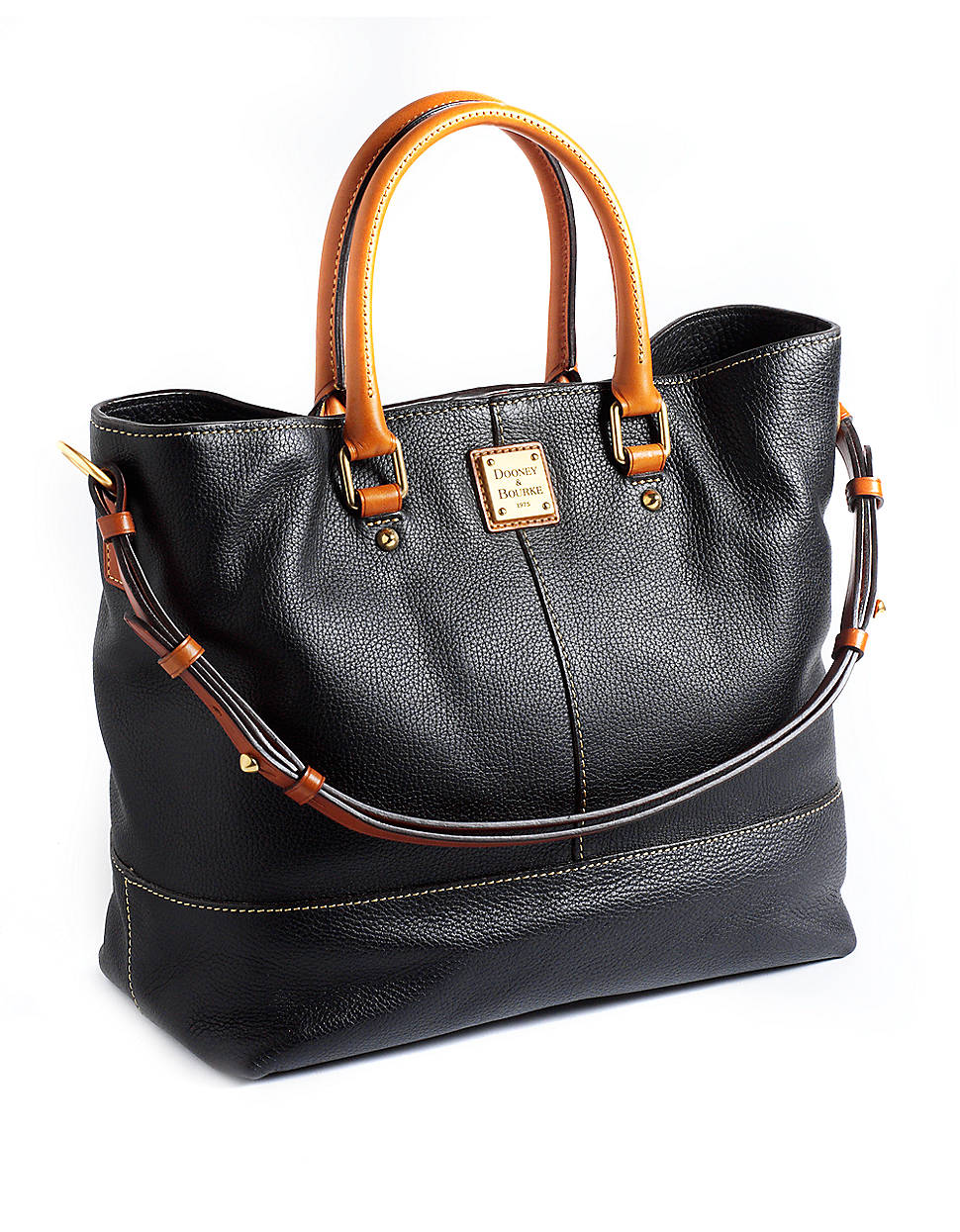 Dooney & Bourke Leather City Collection Barlow Satchel in Charcoal