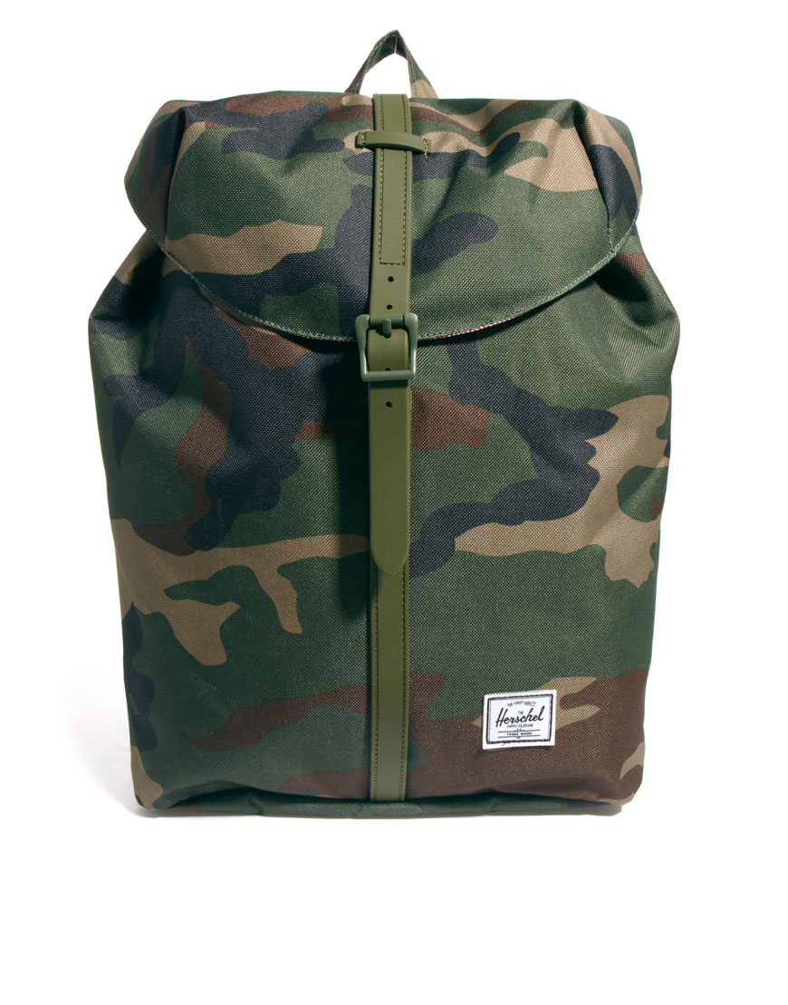 Lyst - Herschel supply co. Post Woodland Camo Backpack in Green