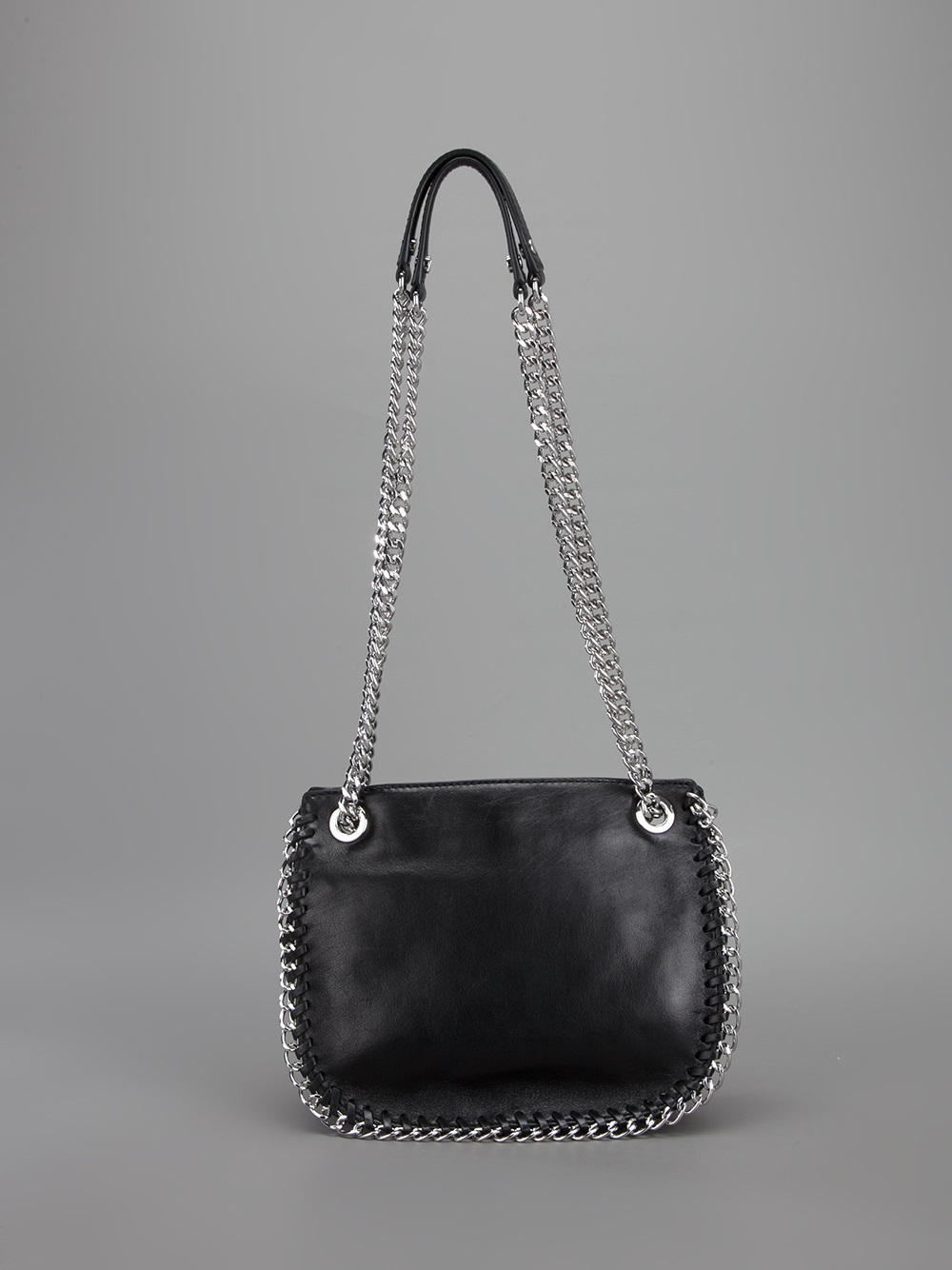 Buy the Michael Kors Chelsea Leather Shoulder Bag Black